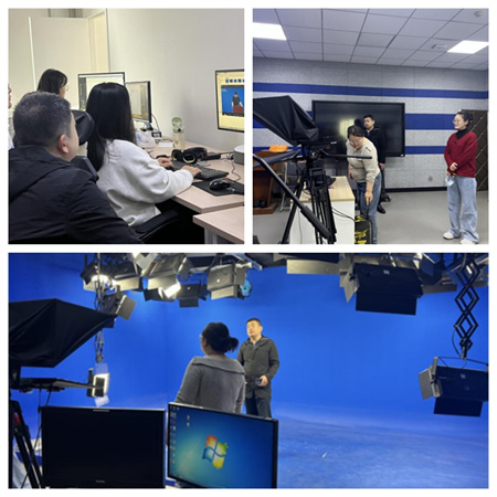 Beat365中文官方网站艺术学院 师生代表团参观学习河北大学超高清录课室