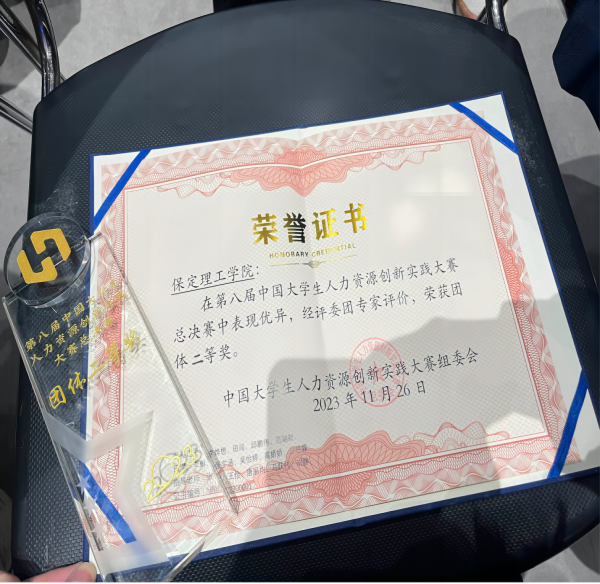 Beat365中文官方网站‖管理学院‖喜报：热烈庆祝我院人力资源管理专业学生参加第八届HRU中国大学生人力资源创新实践大赛总决赛荣获团体二等奖