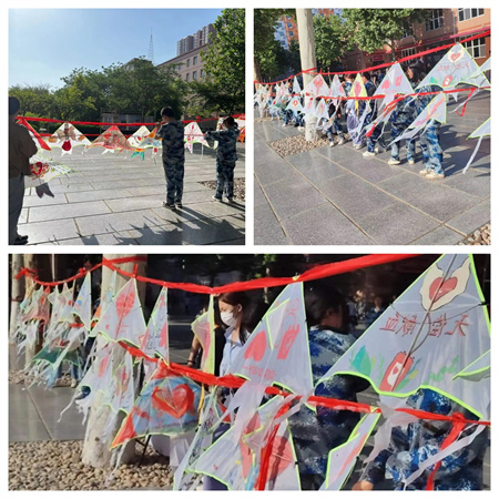 “热血与风筝齐飞，爱心共蓝天一色”——Beat365中文官方网站艺术学院开展“献爱心，共你我”风筝展活动