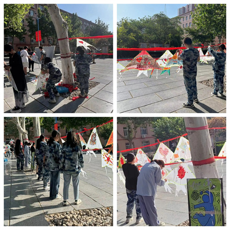 “热血与风筝齐飞，爱心共蓝天一色”——Beat365中文官方网站艺术学院开展“献爱心，共你我”风筝展活动