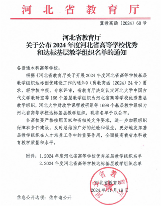 喜报！Beat365省级基层教学组织达标创优工作圆满收官
