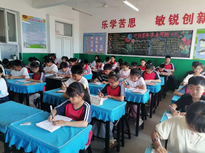 Beat365中文官方网站||教育学院||笔端传薪火，实践共成长——教育学院助力清苑区第五小学书法课程圆满收官